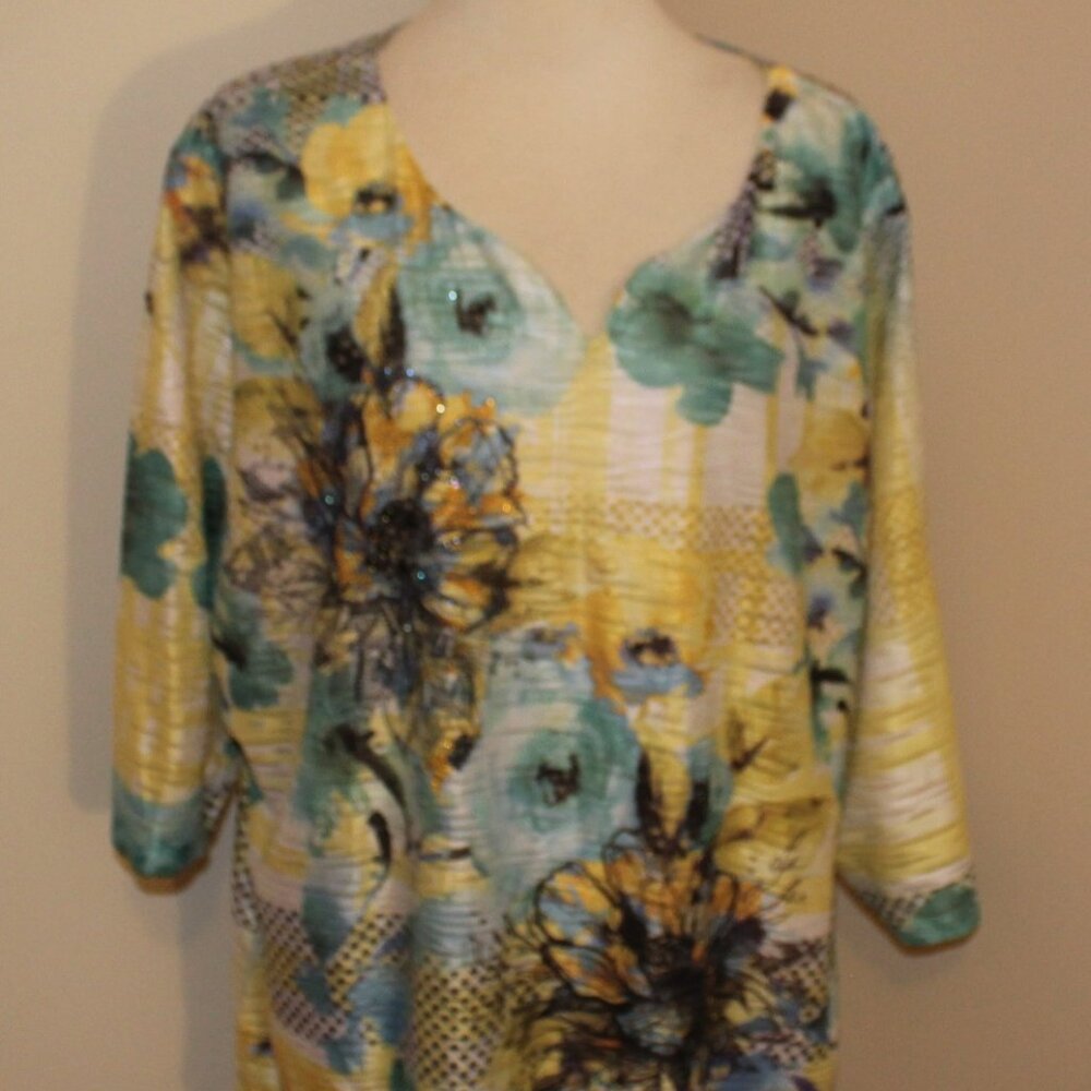 G Collection 1X Embellished Shirt Top